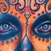 Angelina Jolie Day of the Dead Color Portrait Tattoo Tattoo Design Thumbnail